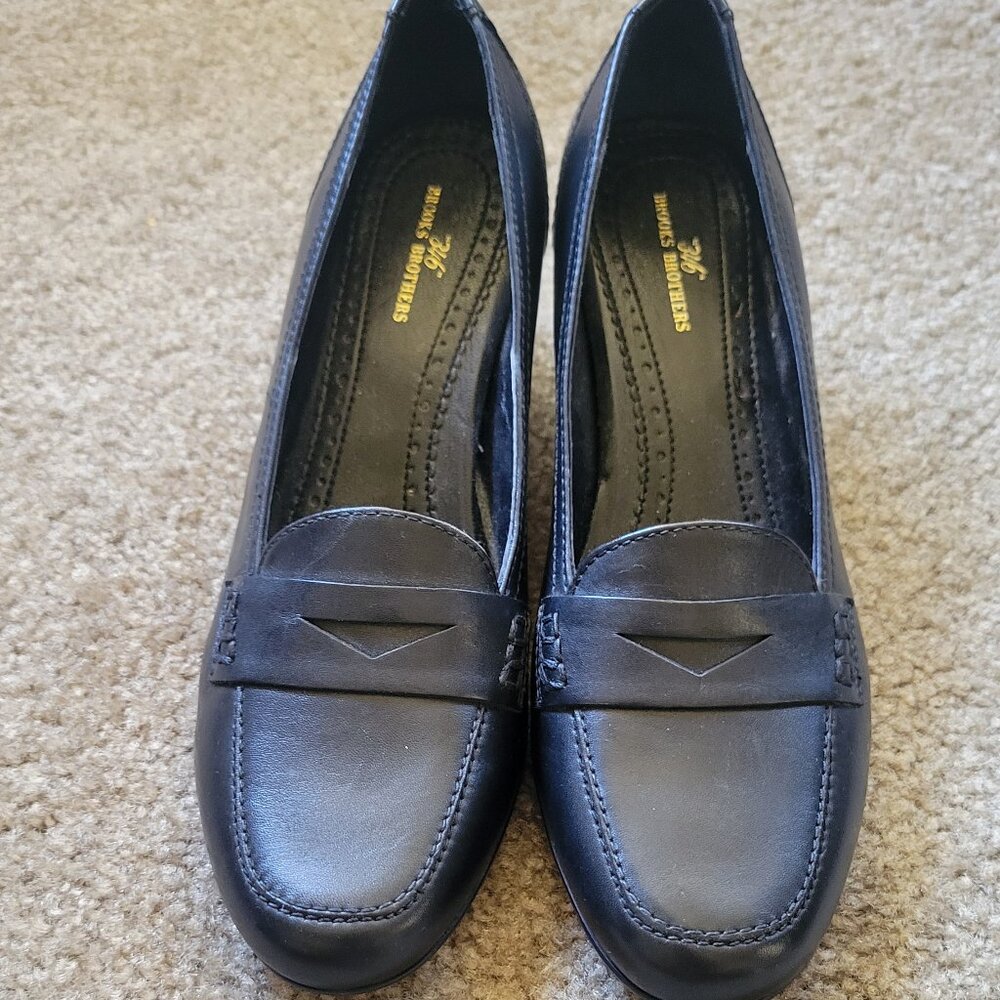 Women's Brooks Brother "346" Brown Leather Penny Loafers Pumps